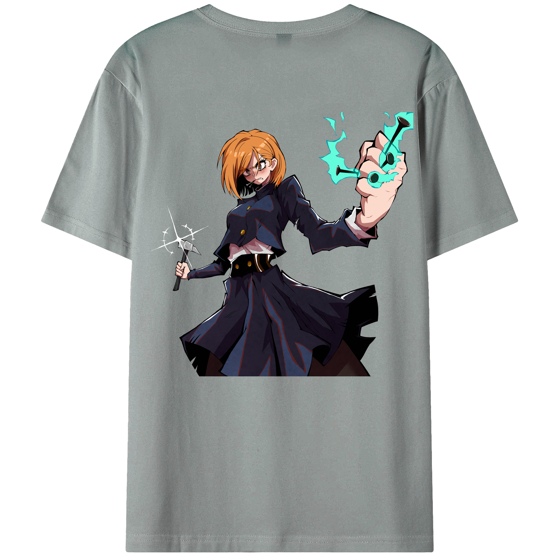 （画像用） 呪術廻戦 Jujutsu Kaisen 綿100％ メンズ半袖Tシャツ（バックプリント） 通気性